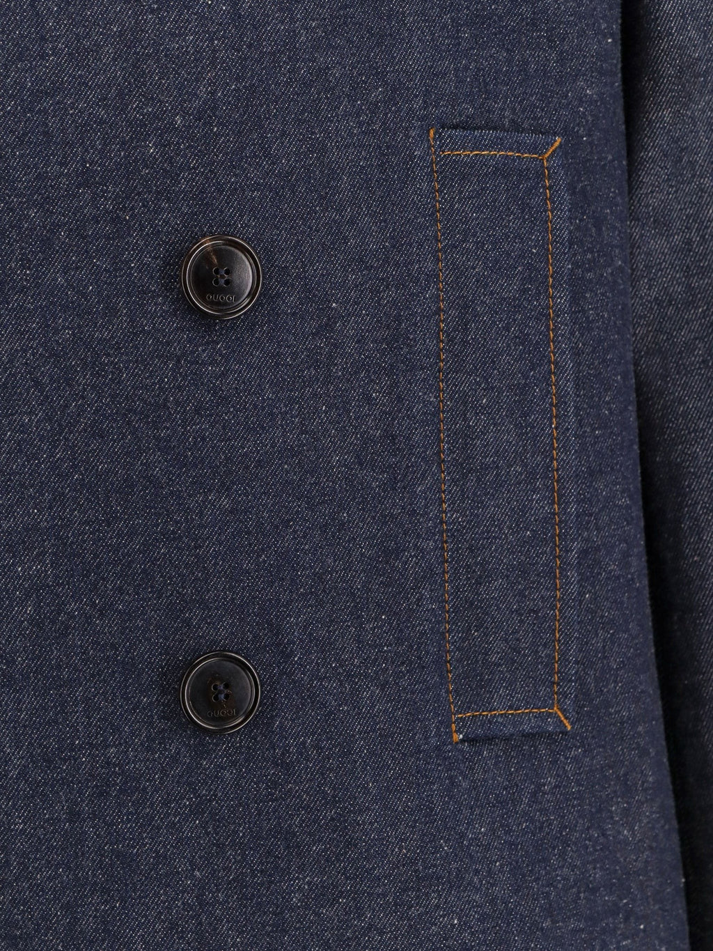Gucci Denim peacoat with contrasting stitching