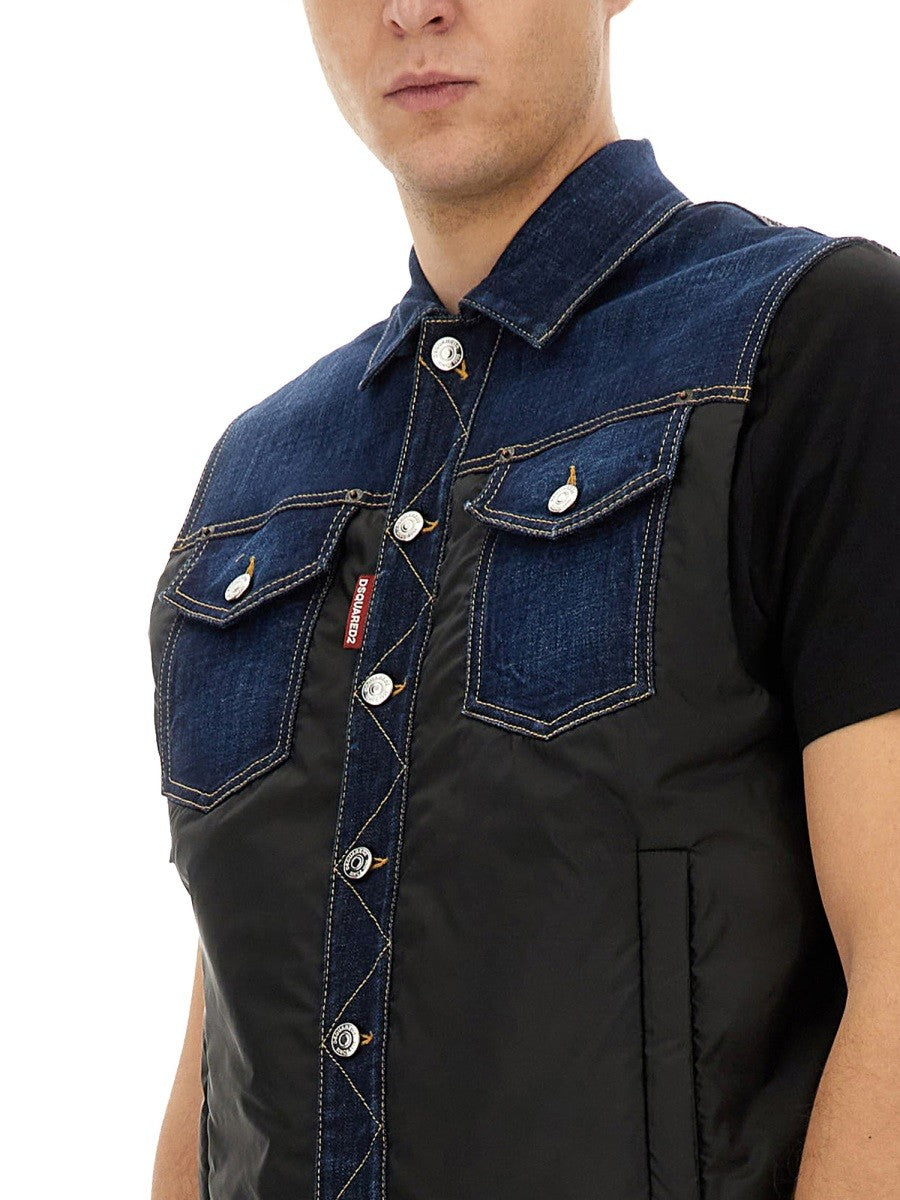 Dsquared DENIM PUFFER VEST