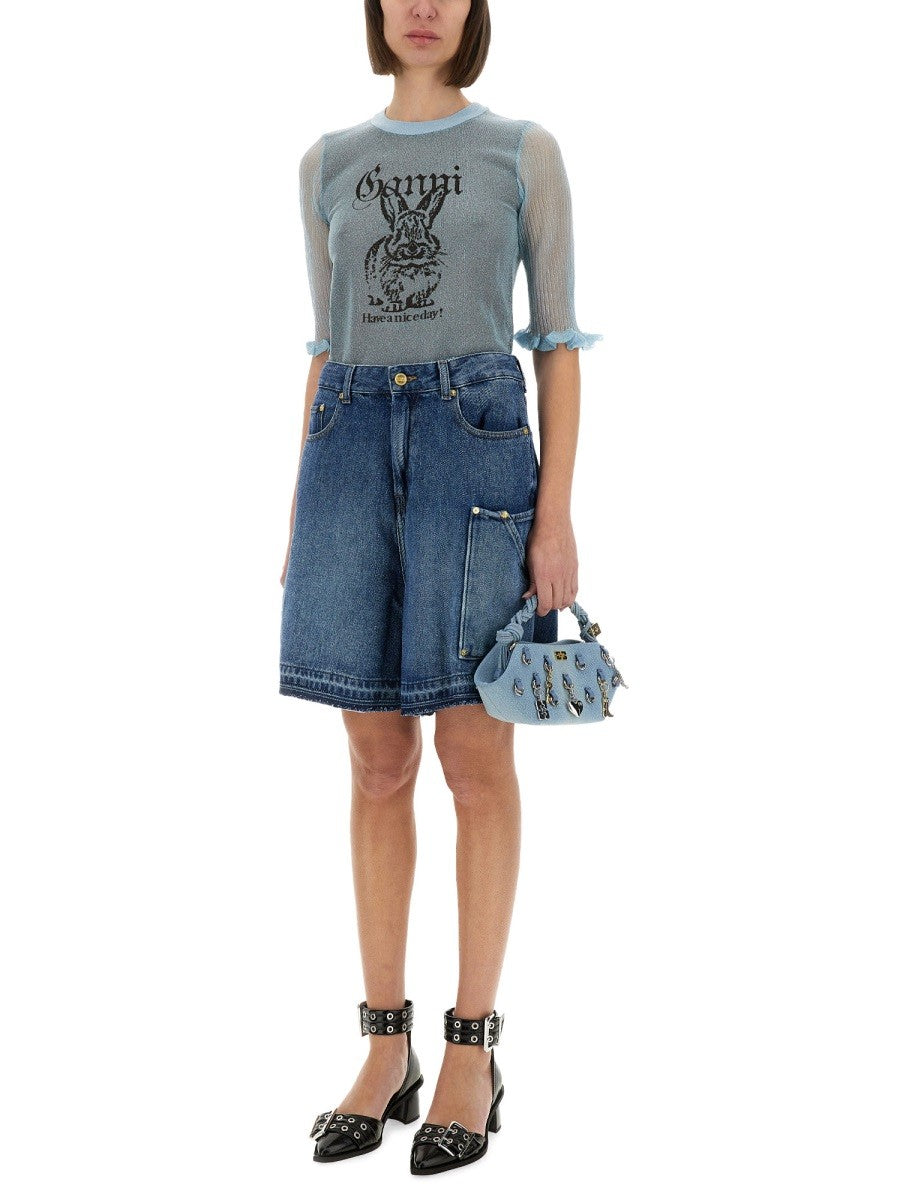 GANNI DENIM SHORTS