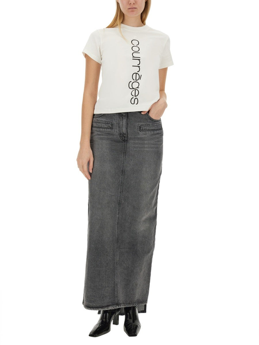 COURREGES DENIM SKIRT
