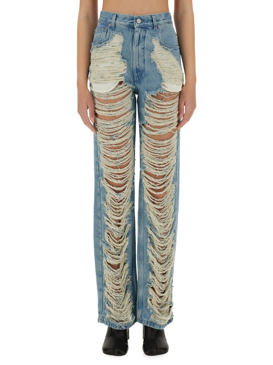 MM6 MAISON MARGIELA "DESTROYED" STRAIGHT JEANS