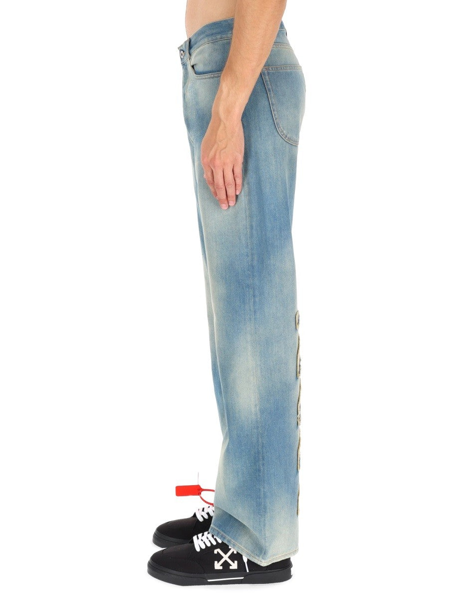 Off-white "DIAG RAW PATCH" JEANS