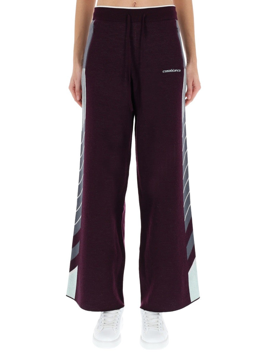 CASABLANCA "DIAGONAL" TENNIS PANTS