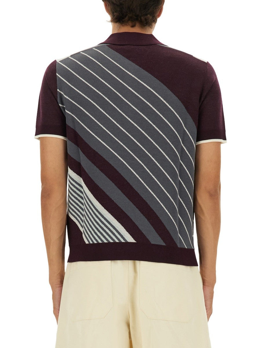 CASABLANCA "DIAGONAL" TENNIS POLO SHIRT