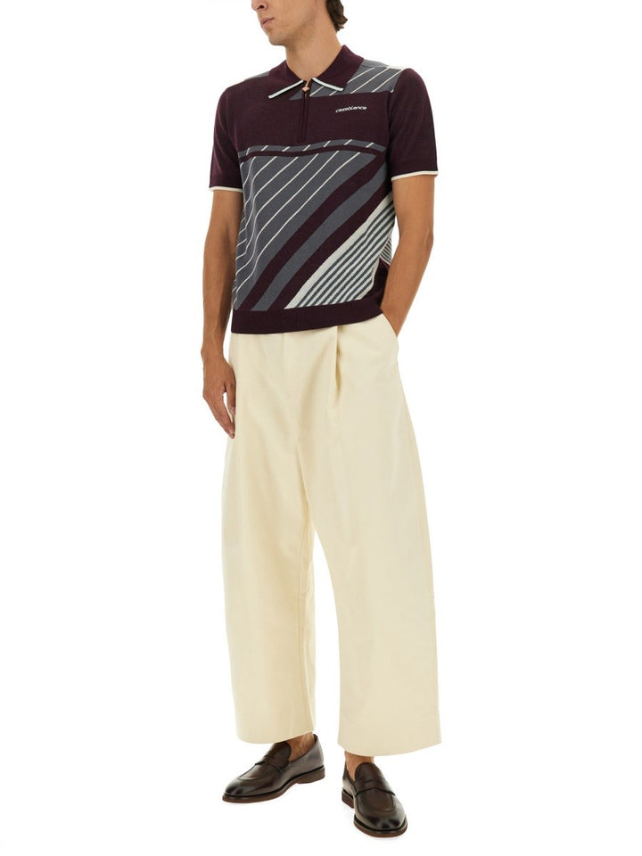 CASABLANCA "DIAGONAL" TENNIS POLO SHIRT