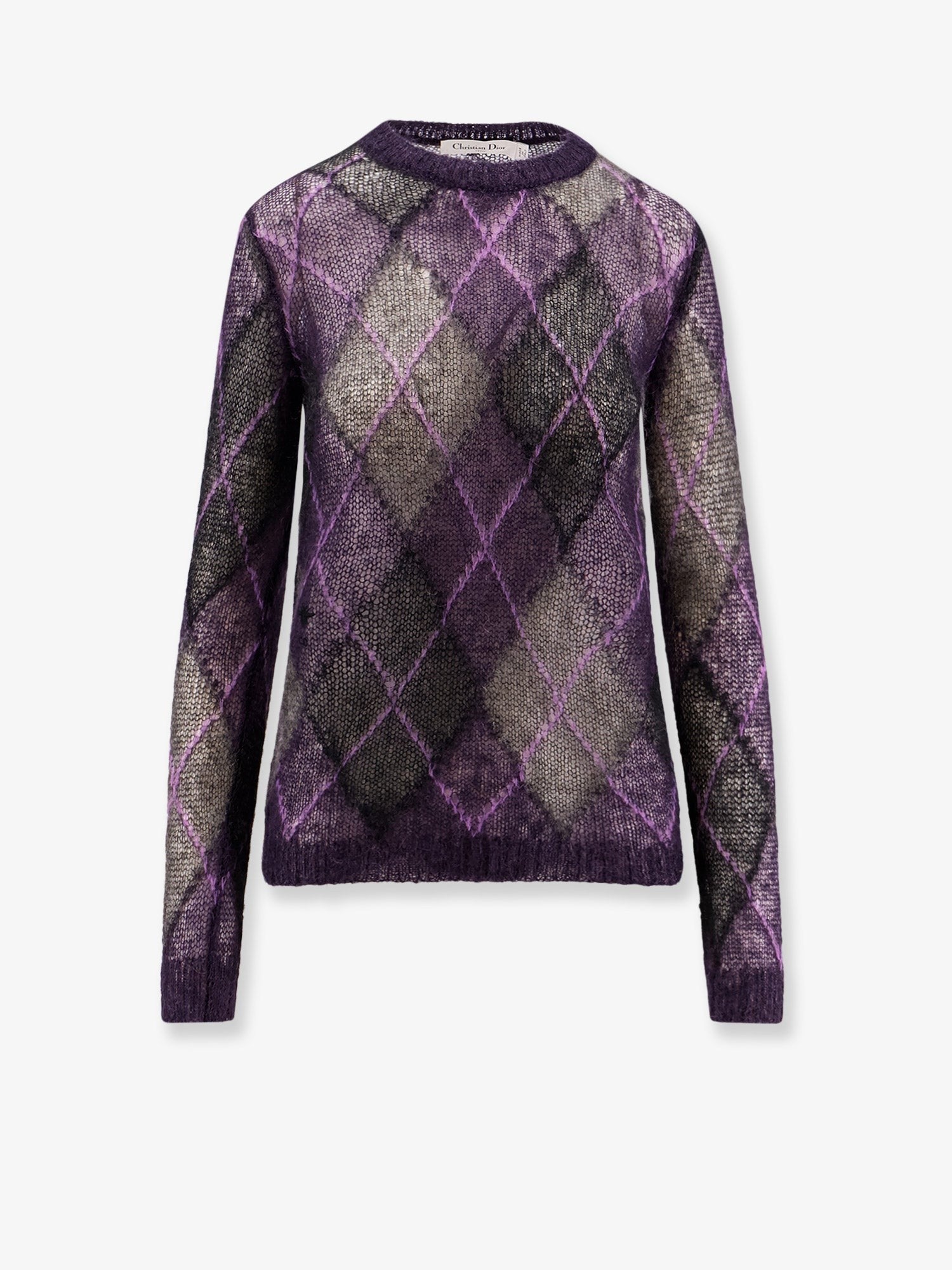 Dior Diamond pattern mohair blend sweater