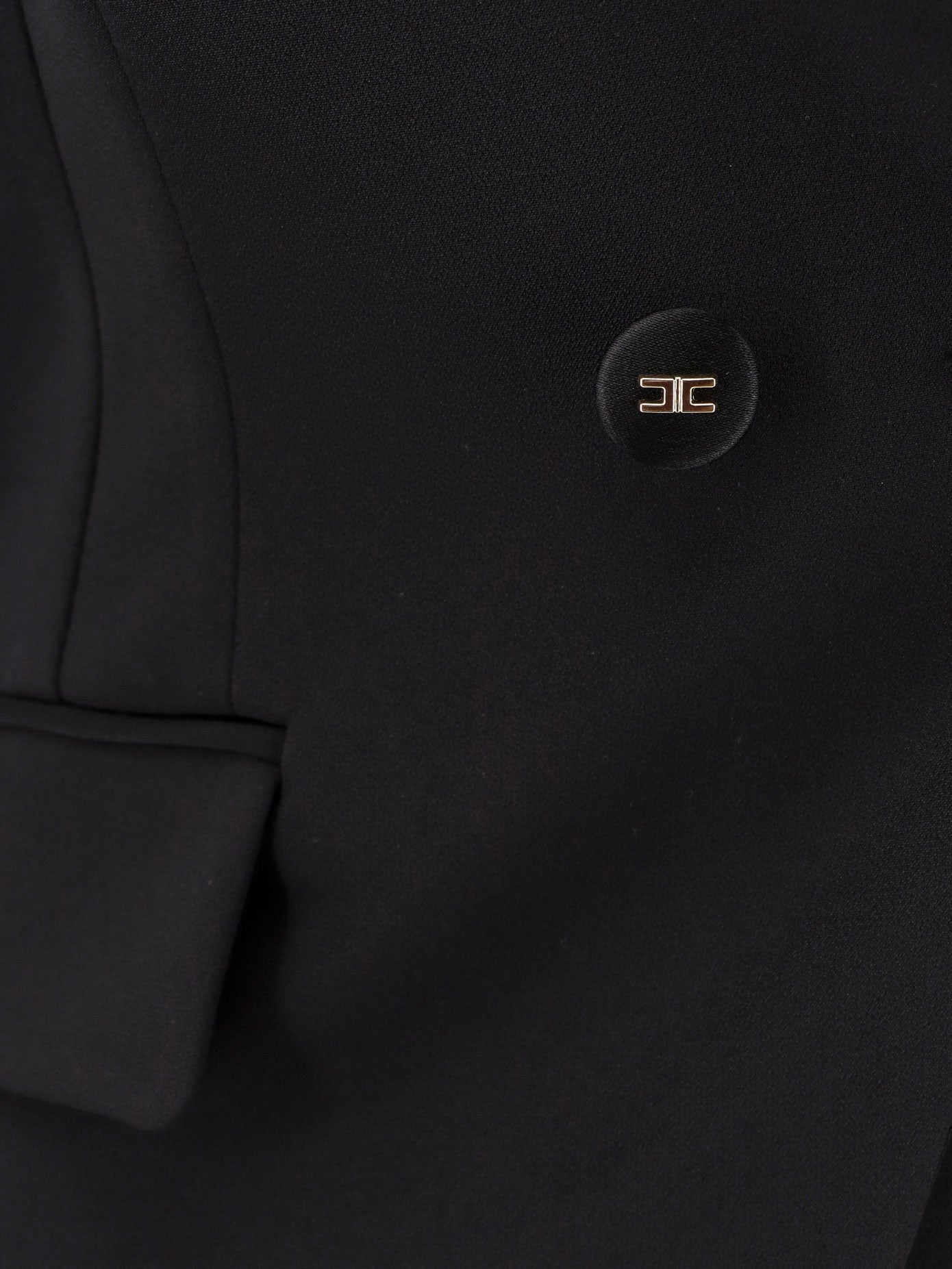 Elisabetta Franchi Double-breasted blazer with covered buttons