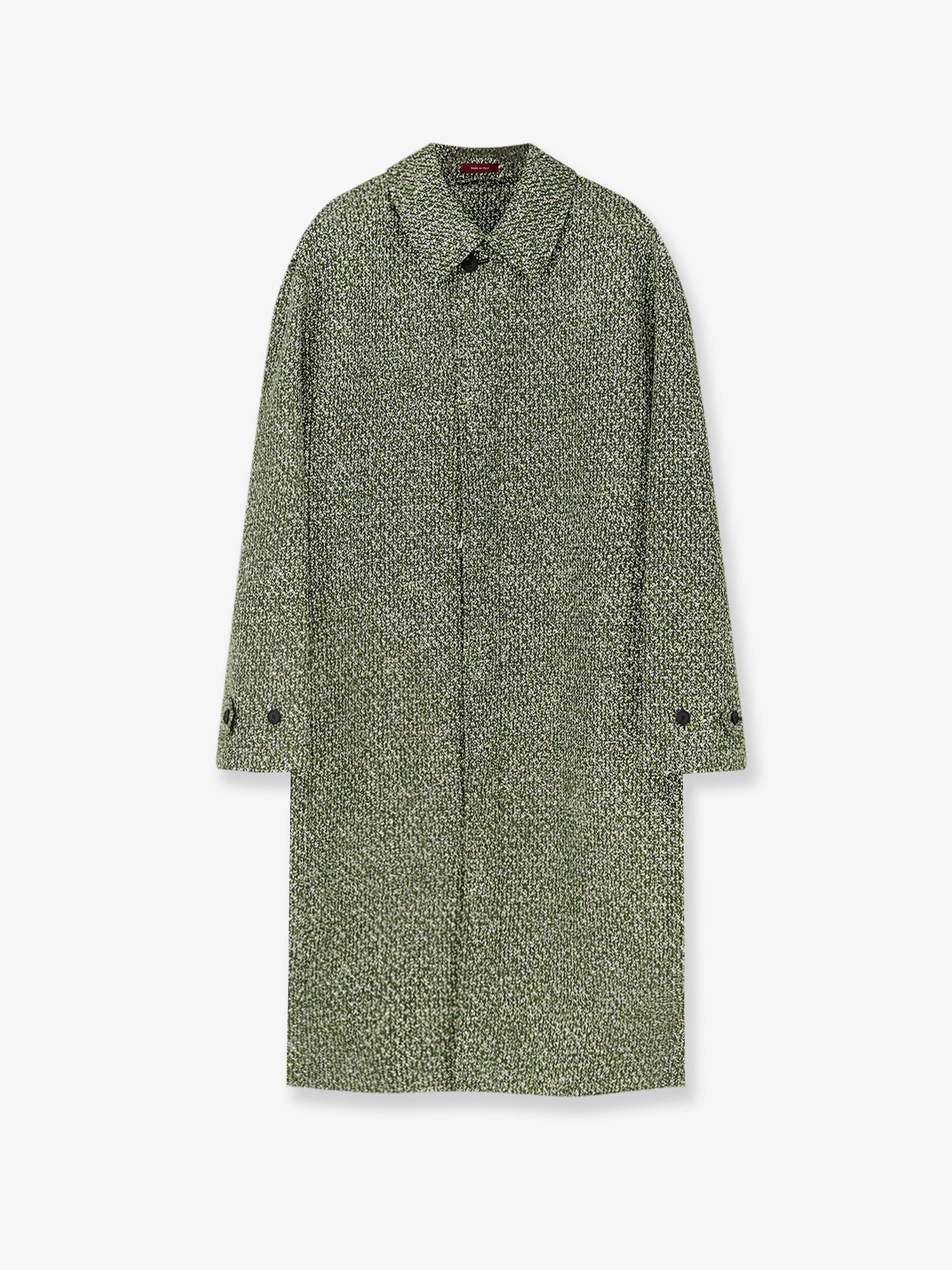 Gucci Double-breasted poplin coat with bouclé print