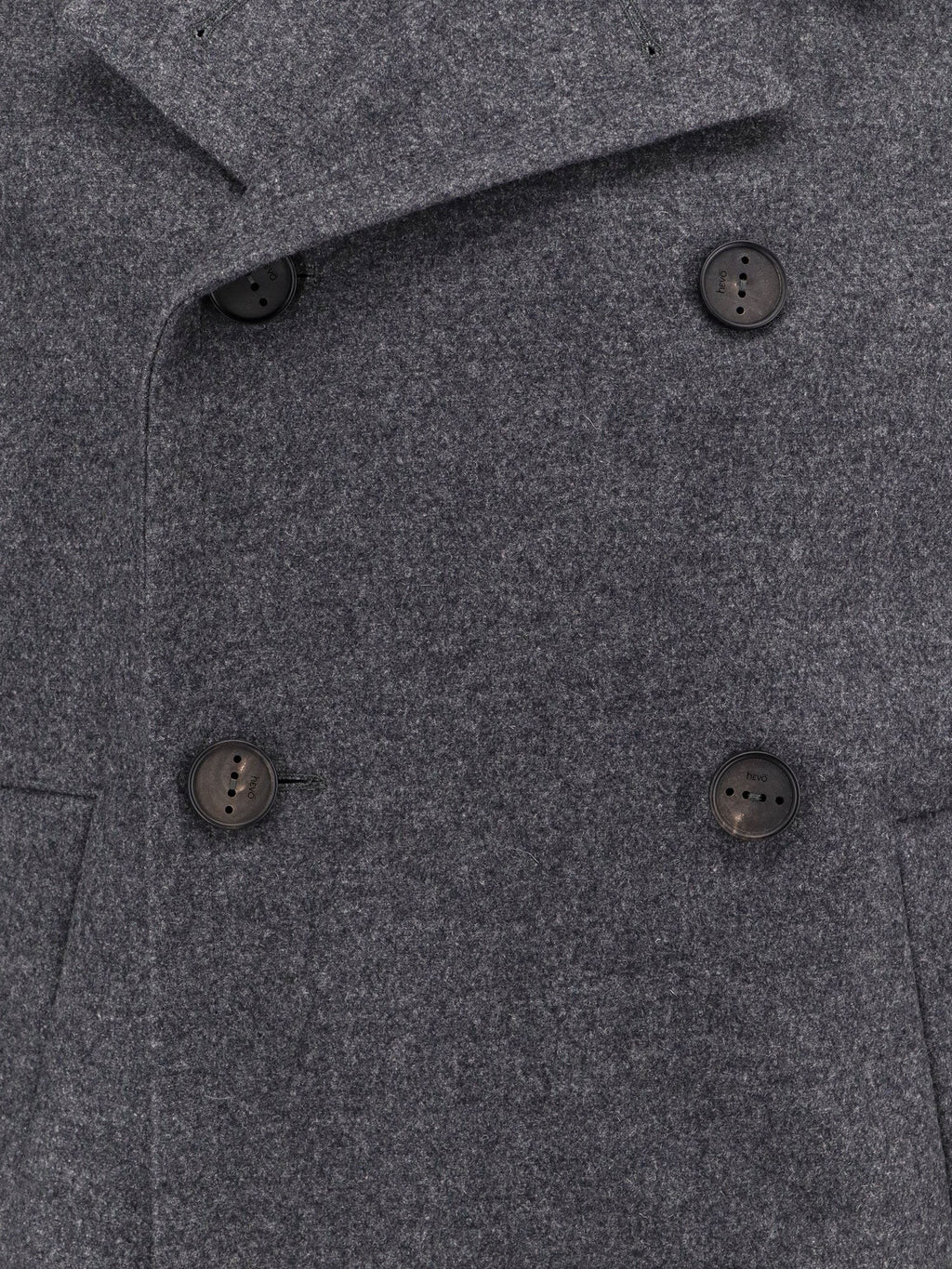 Hevo Double-breasted virgin wool blend coat