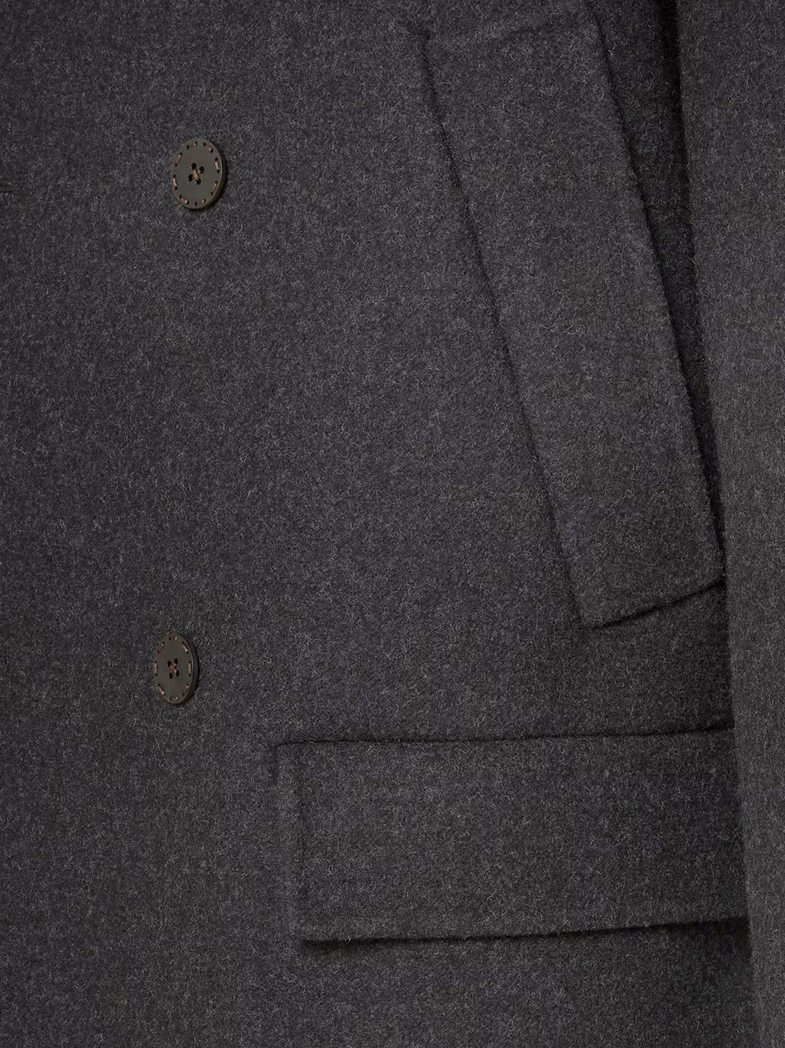 Fendi Double-breasted wool felt peacoat