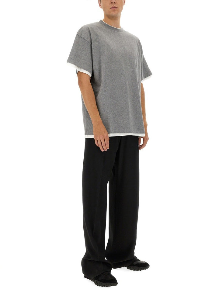 JIL SANDER DOUBLE LAYER COTTON T-SHIRT