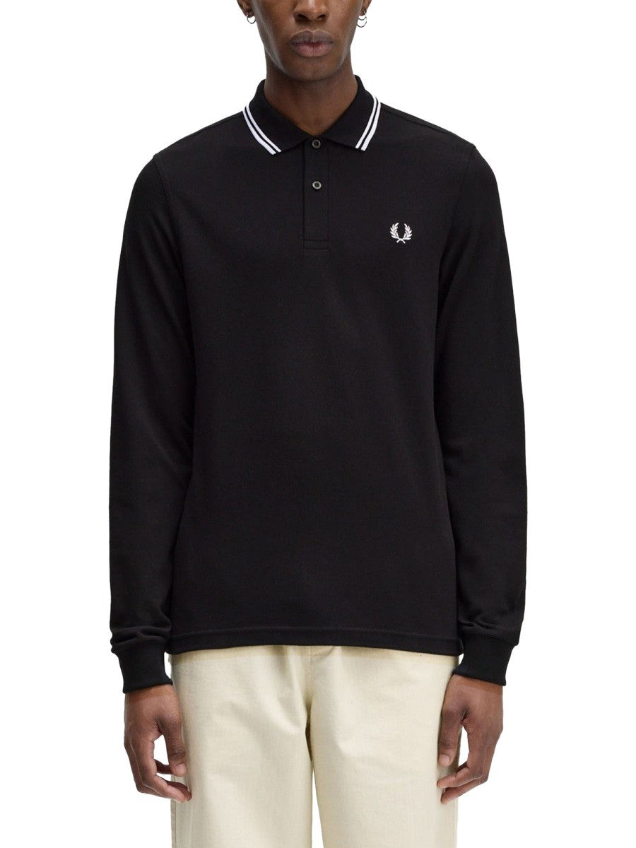FRED PERRY DOUBLE LINE POLO SHIRT