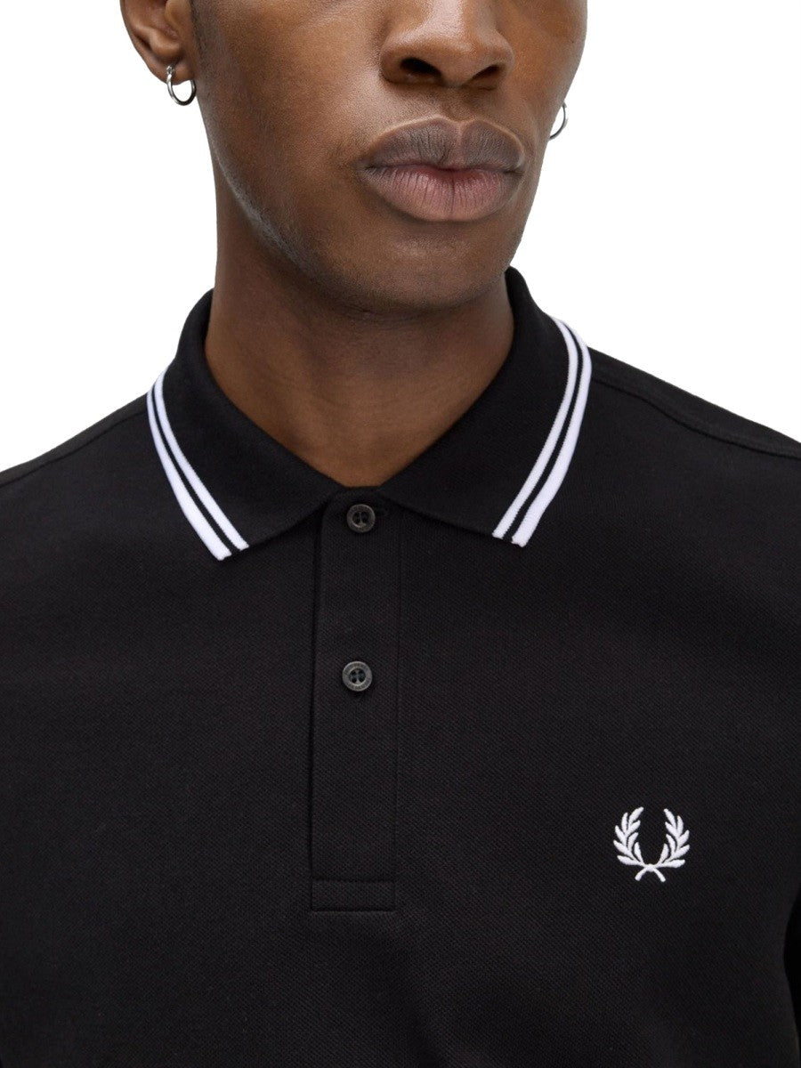 FRED PERRY DOUBLE LINE POLO SHIRT