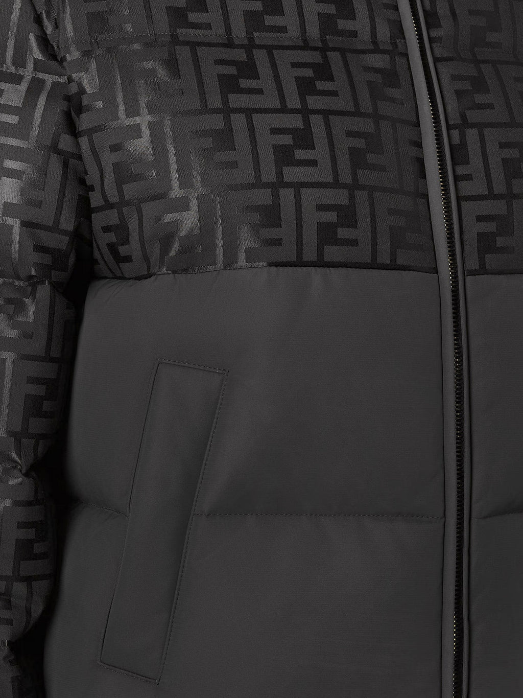 Fendi Down Jacket with FF Jacquard insert