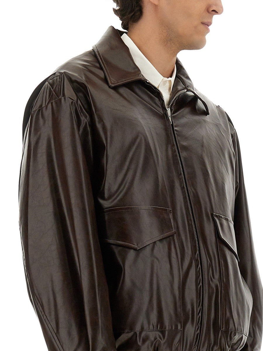 MM6 MAISON MARGIELA LEATHER JACKET