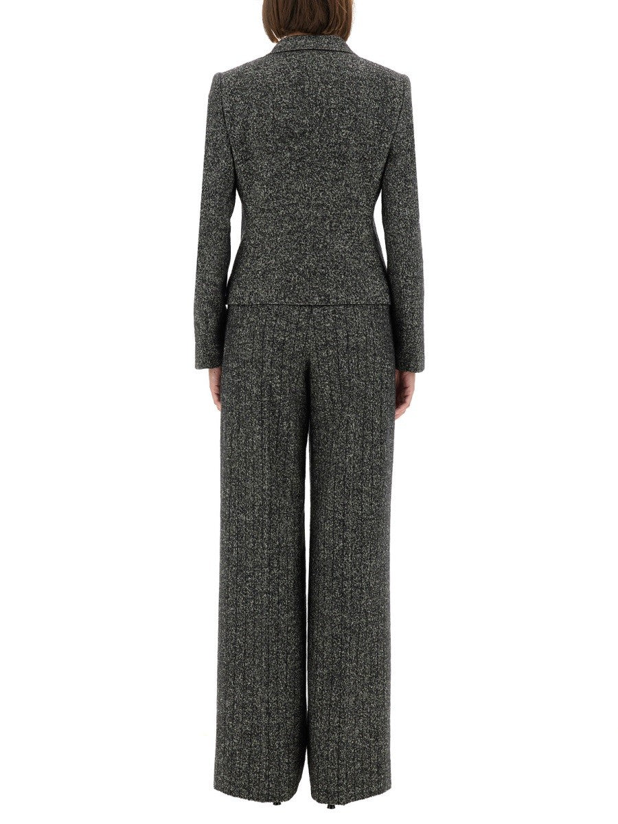 Dolce & Gabbana SINGLE-BREASTED JACKET IN WOOL BLEND DOT