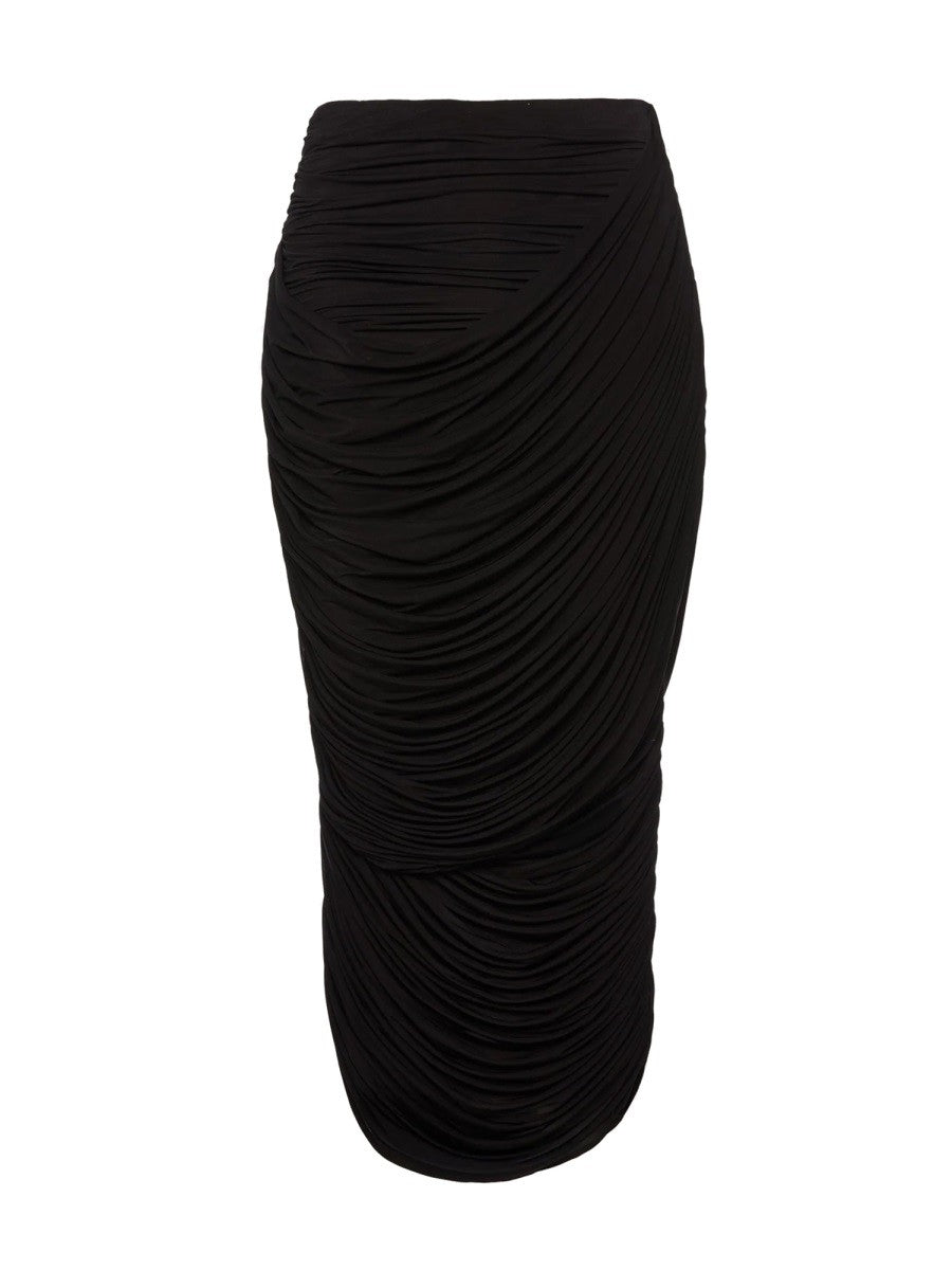 MAGDA BUTRYM DRAPED MIDI SKIRT