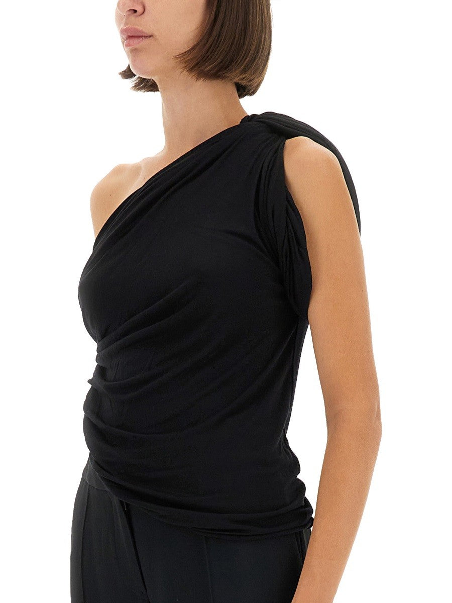 RICK OWENS LILIES DRAPED ONE-SHOULDER TOP
