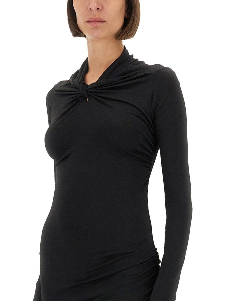 RICK OWENS LILIES DRESS WITH DRAPE