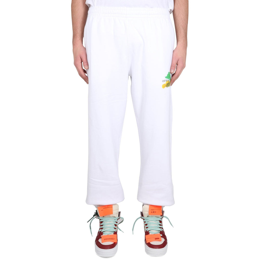 Off-White Cotton Logo Sweatpants