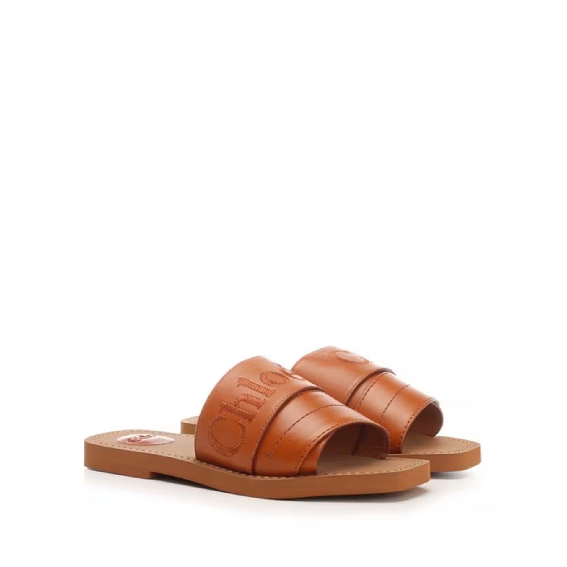 Chloè Logo Woody Flat Sandals