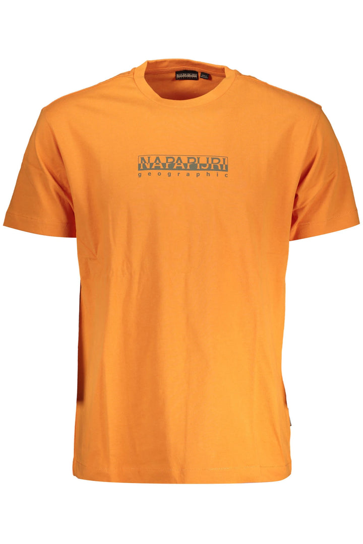 NAPAPIJRI MAN ORANGE SHORT SLEEVE T-SHIRT