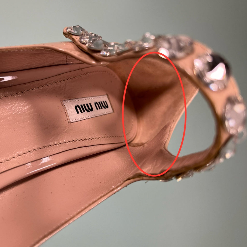 Miu Miu Crystal Leather Pumps - WOMEN SHOES - MIU MIU - Tluxy New