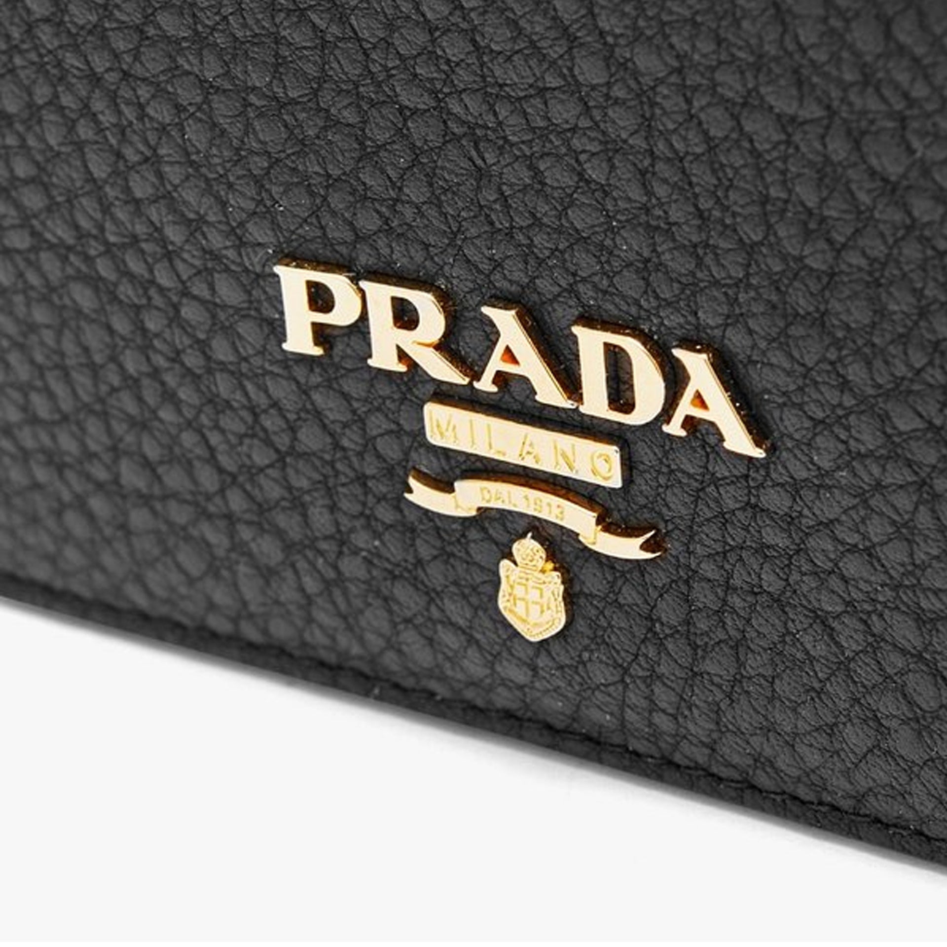 Prada Logo Leather Card Holder
