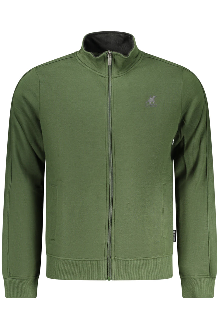 US GRAND MEN&#39;S GREEN ZIP-UP SWEATSHIRT