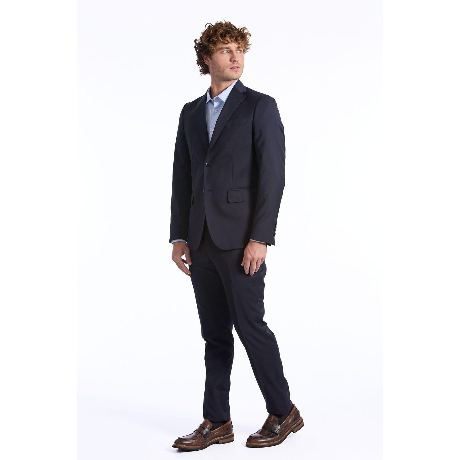 Baldinini Trend Men Wool Blue Suit