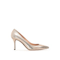 Sergio Rossi Godiva 090 Crack Mirror Leather Pumps