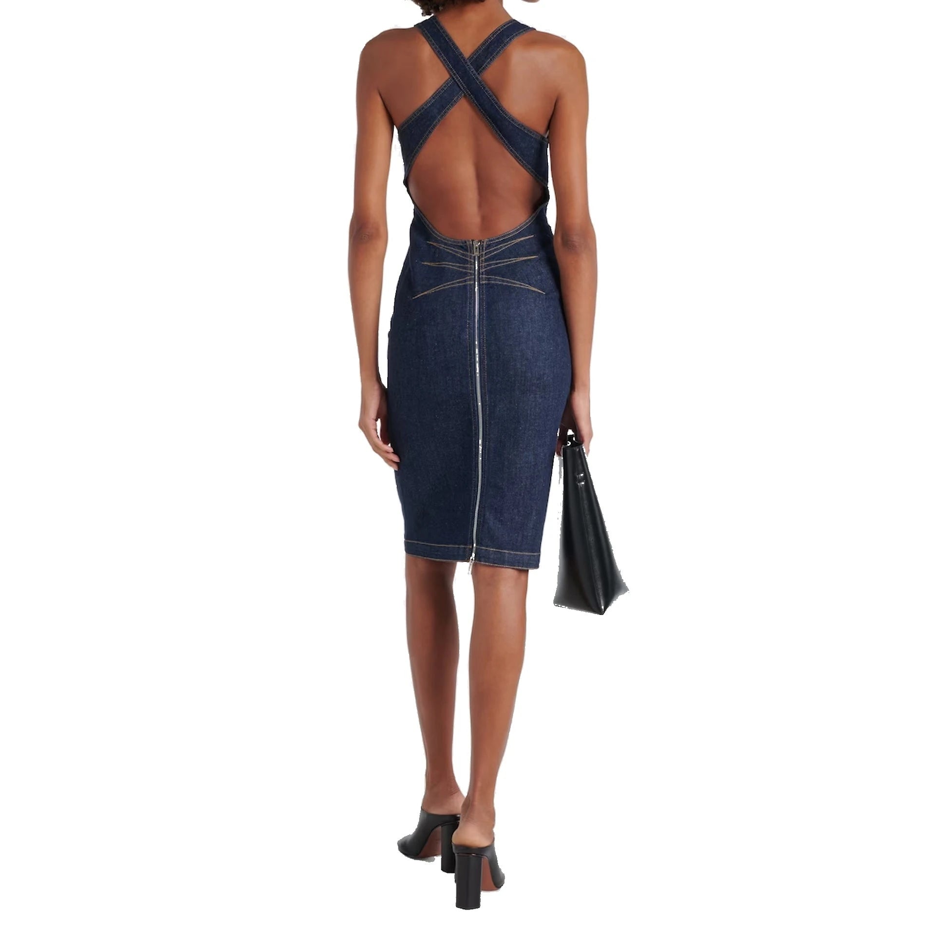 Alaia Sculpt Denim Dress