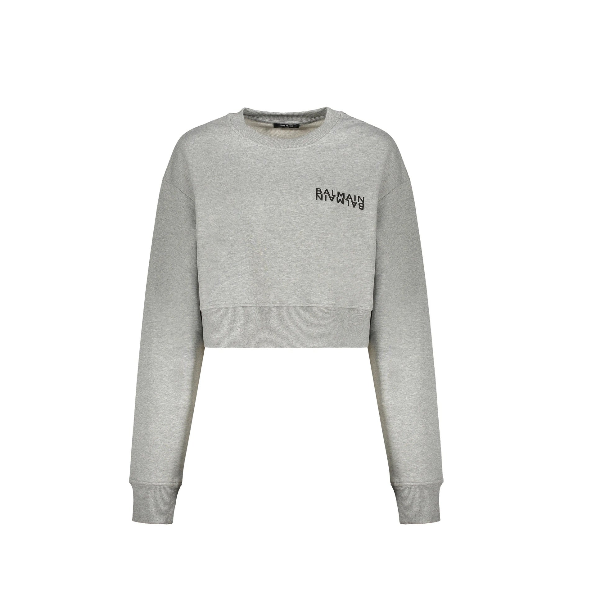 Balmain cropped logo sweatshirt