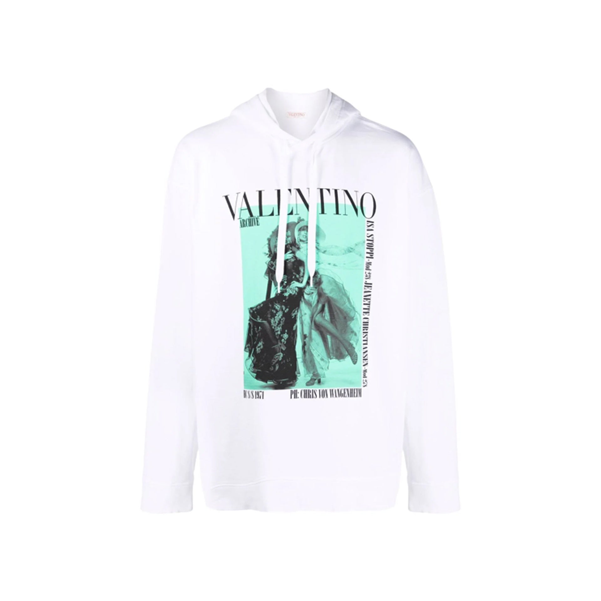 Valentino Archive 1971 Graphic-Print Hoodie Sweatshirt