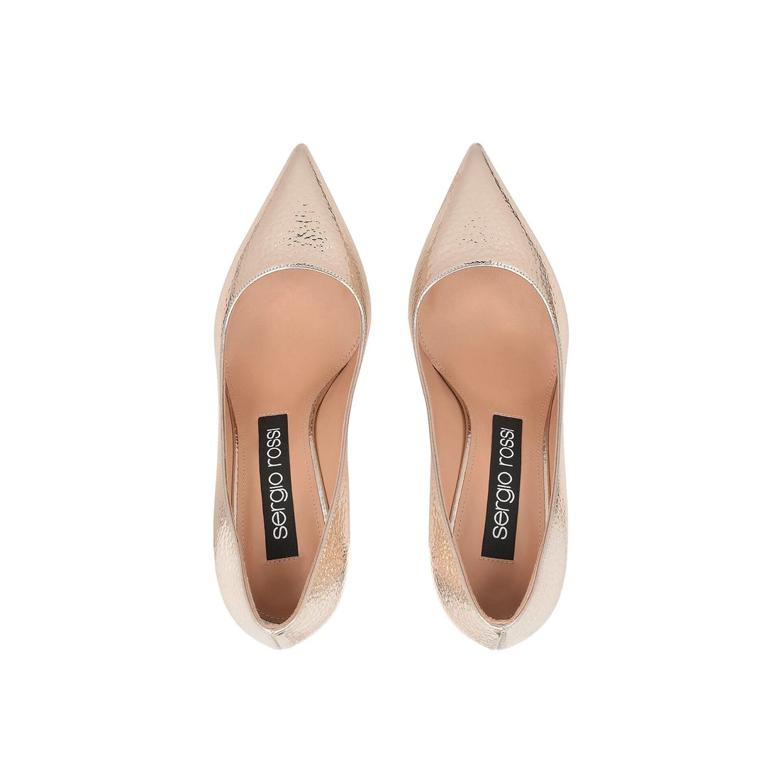Sergio Rossi Godiva 090 Crack Mirror Leather Pumps