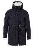 Moose Knuckles Blue Parka Jacket with Drawstring