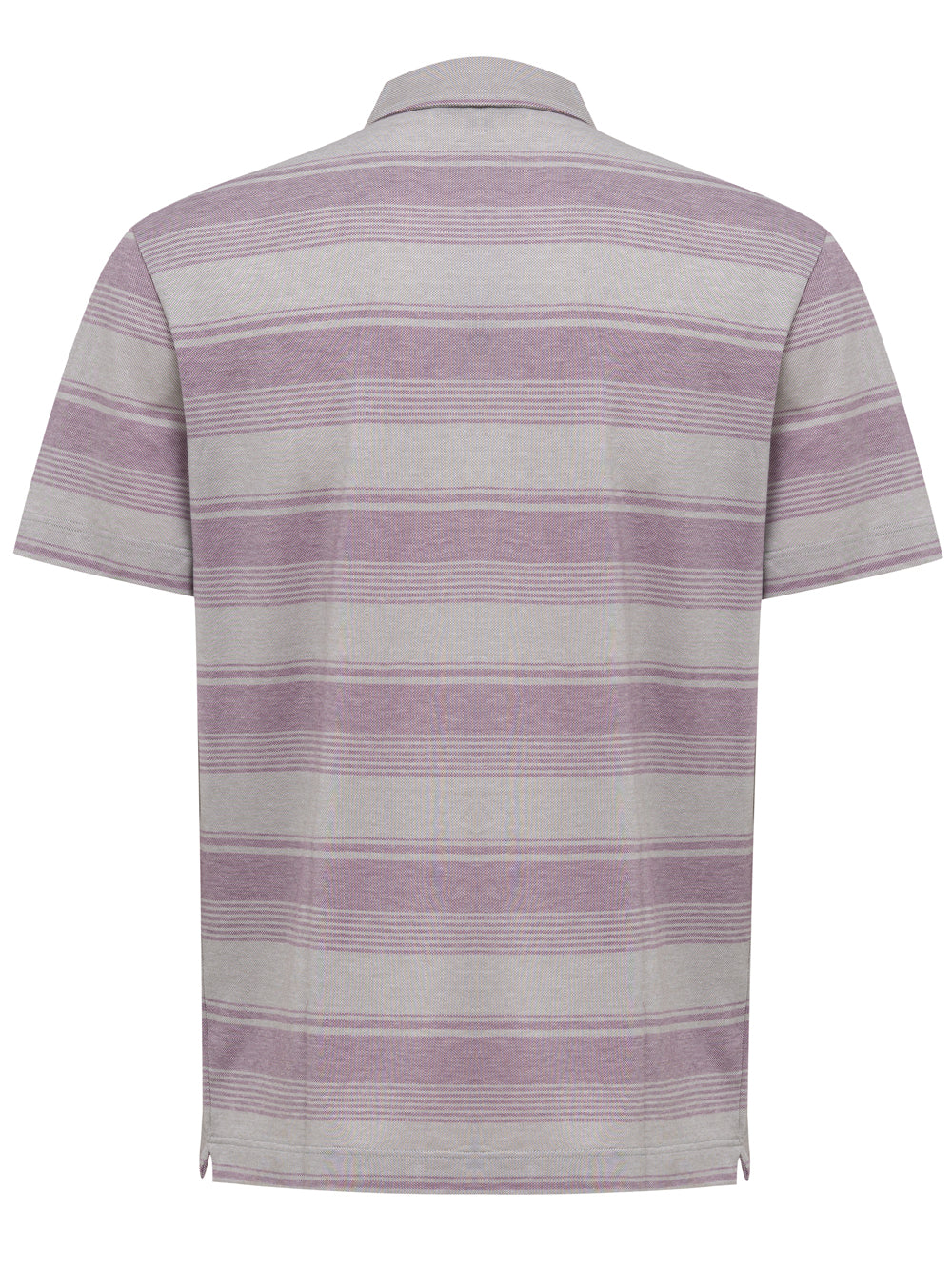 Canali Striped Polo Short Sleeve