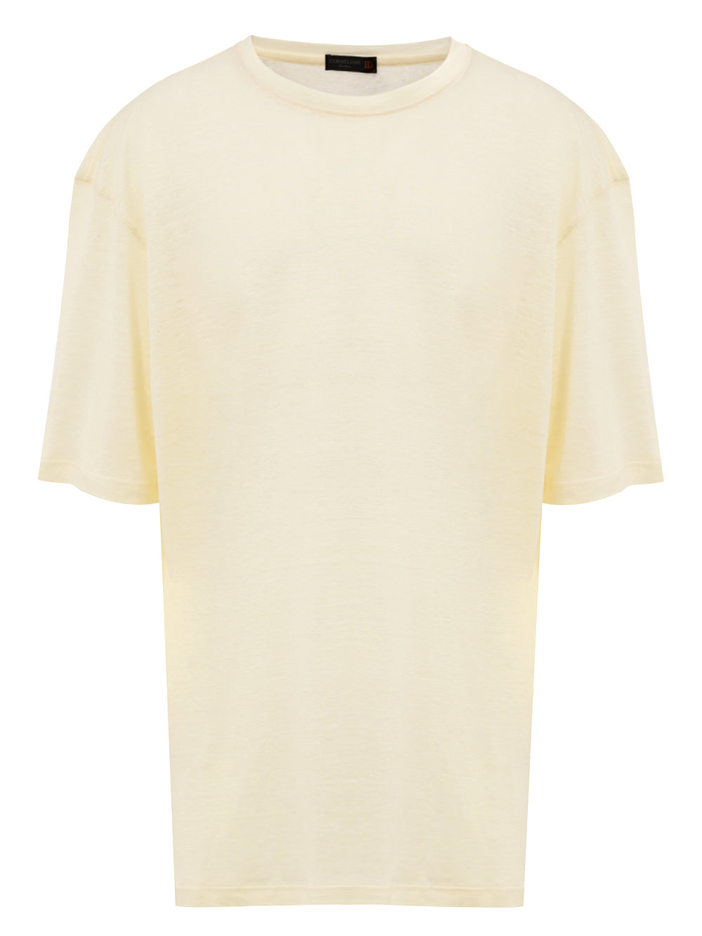 Corneliani Light Yellow Short Sleeve Linen T-Shirt