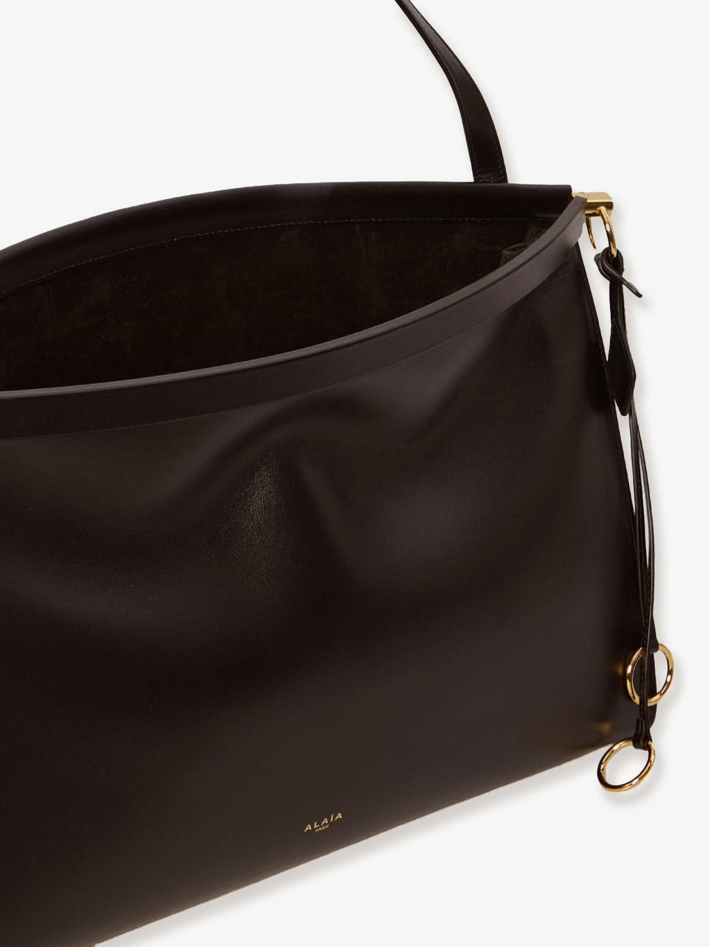 ALAIA East West leather bag with engraved logo