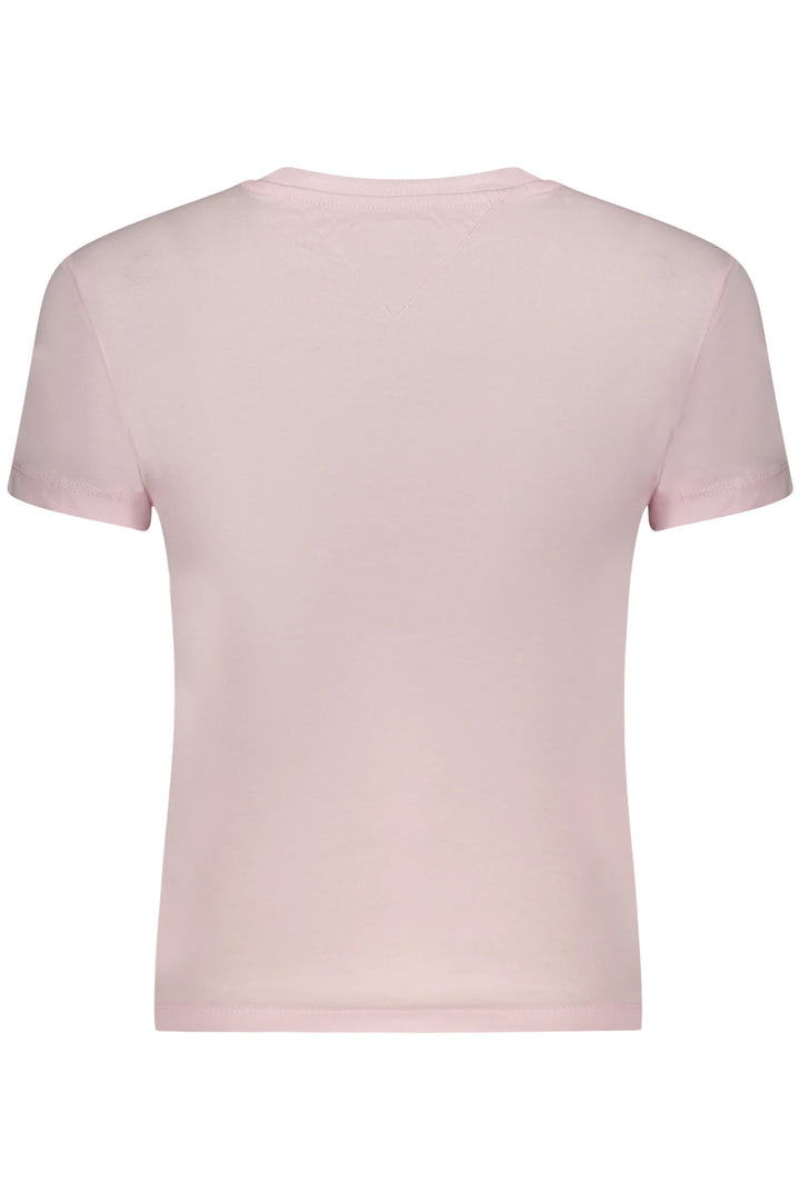 TOMMY HILFIGER WOMEN&#39;S PINK SHORT-SLEEVE T-SHIRT