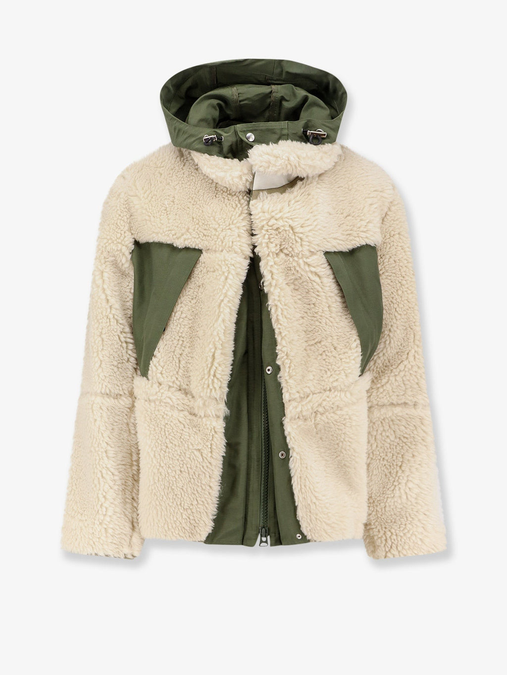 SACAI Eco shearling and nylon jacket