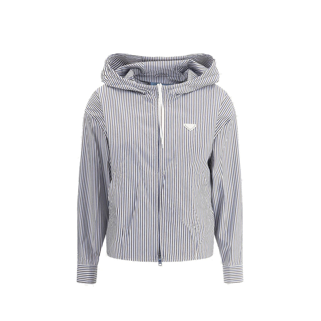 Prada Striped hooded Jacket