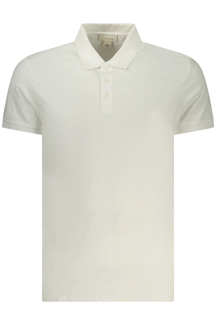 CALVIN KLEIN MEN&#39;S SHORT-SLEEVE POLO SHIRT WHITE