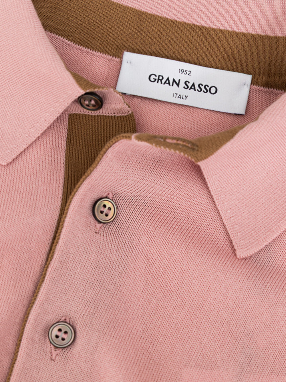 Polo Knitting Pattern in Rosa Gran Sasso