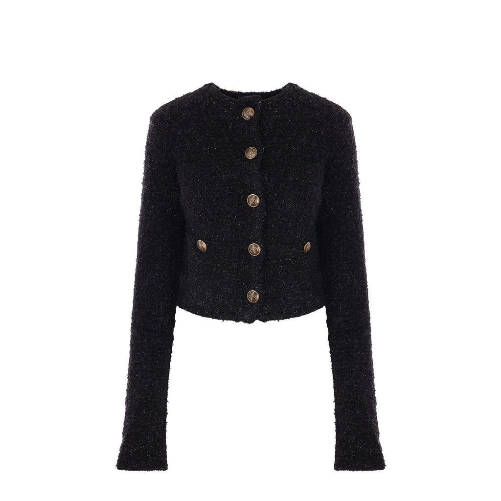 Balenciaga Crop Bouclé Cardigan – Siebentaschen