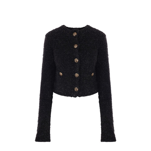Balenciaga Crop Bouclé Cardigan – Siebentaschen
