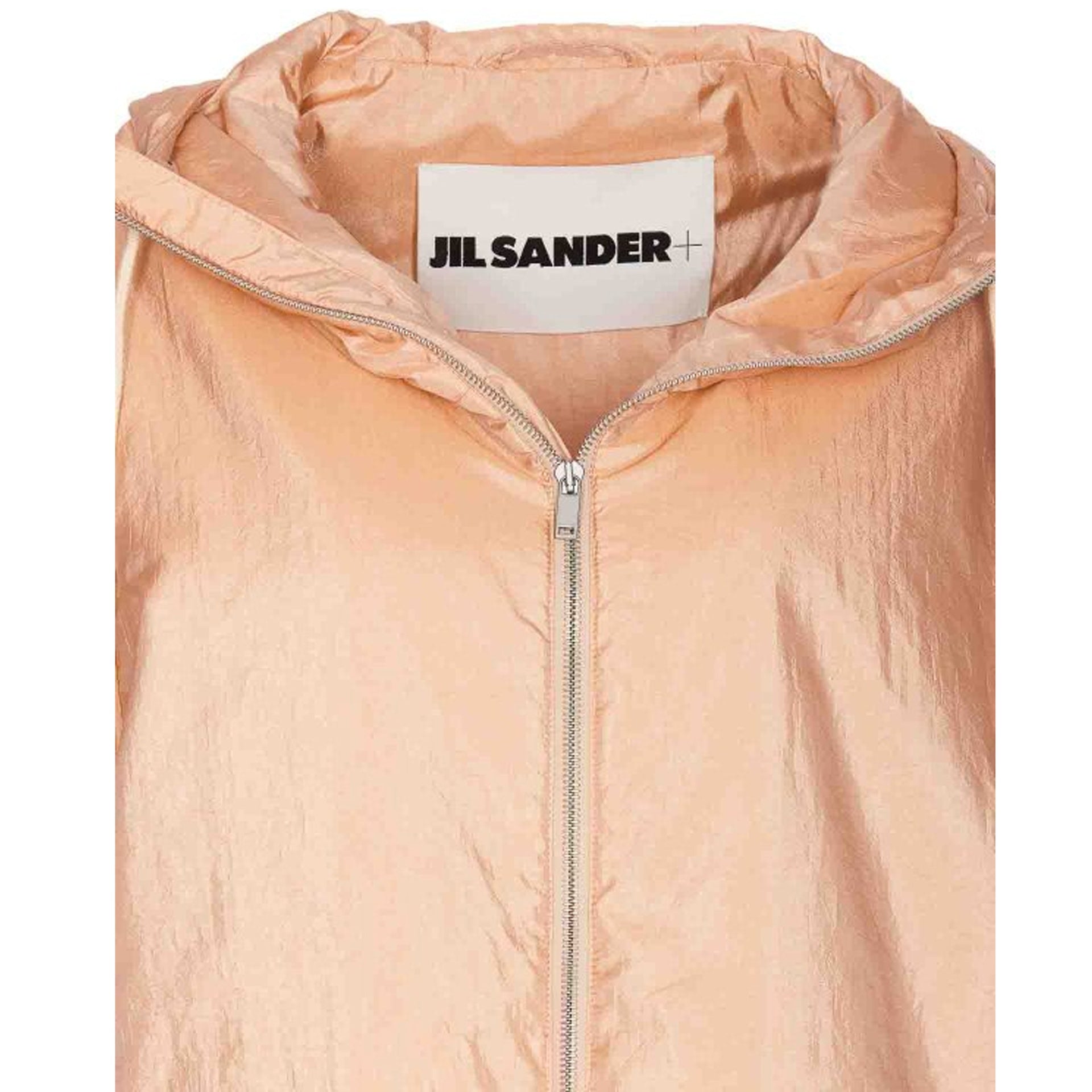 Jil Sander Blend Silk Zip-Up Hooded Jacket – Siebentaschen