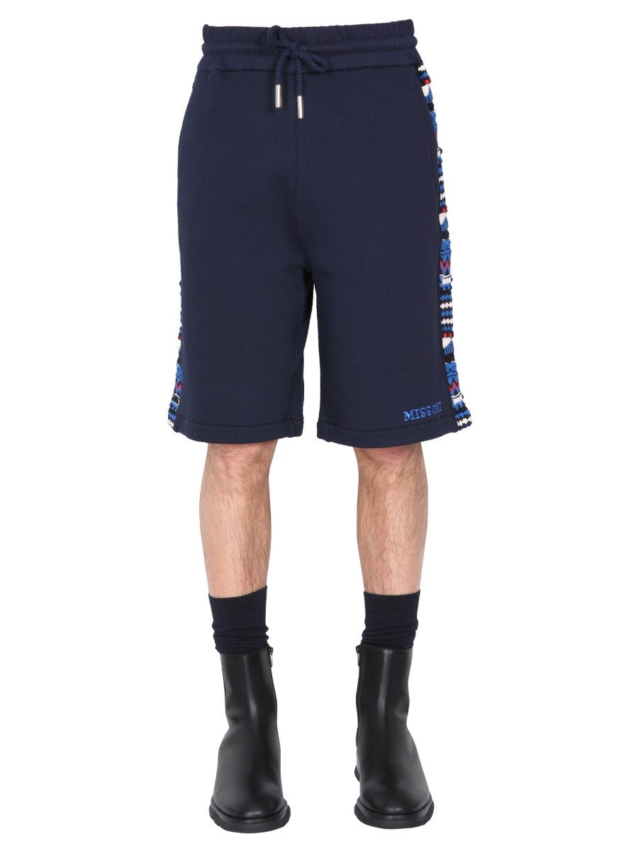Missoni EMBROIDERED LOGO AND JACQUARD INSERT BERMUDA