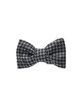 Tom Ford Gray/Black Houndstooth Print Silk Bow Tie