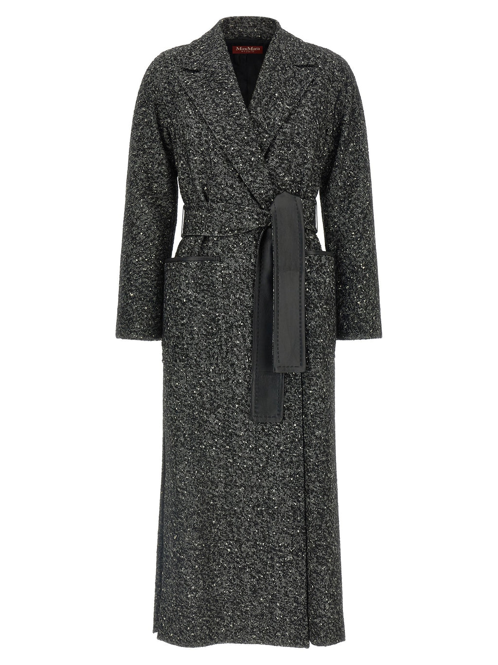 Max Mara Studio Eroso Coat White/Black